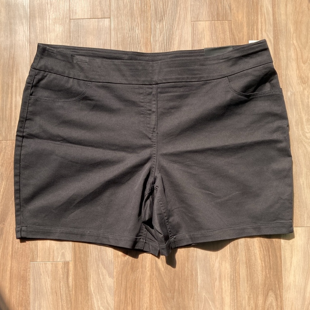 Napa Valley pull on black short w stretch & comfort waistband 22W - Picture 8 of 14